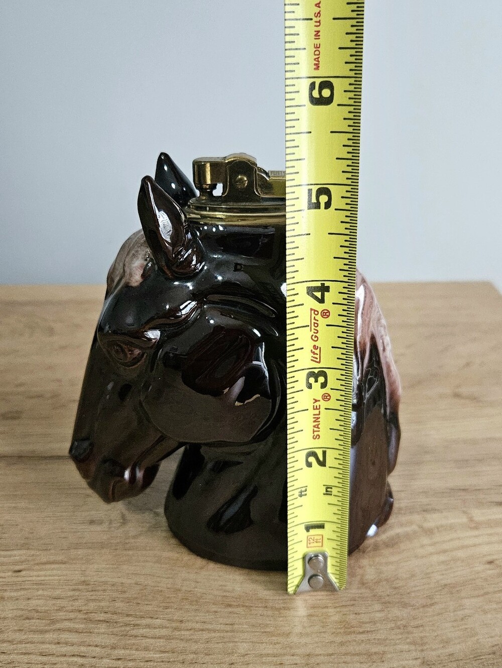 Vintage Mid Century Japan Ceramic Horse Head Barware Statue Decor As Is - Picture 13 of 14